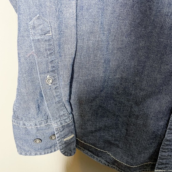 William Rast Women's Western Jean Denim Button Down Shirt Size Small - Picture 3 of 5